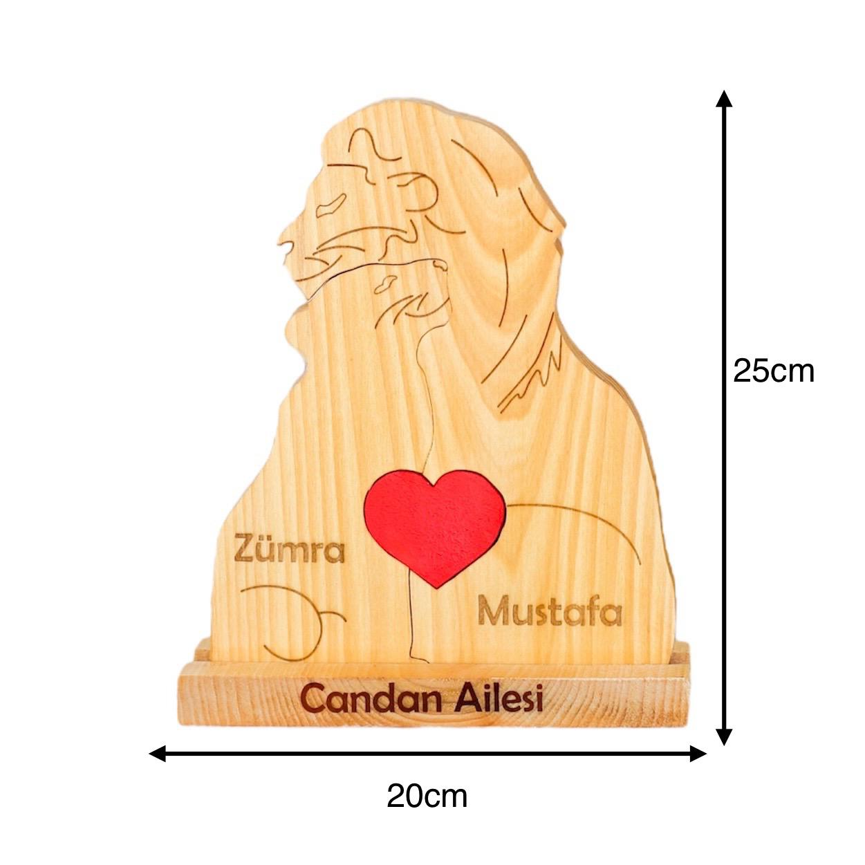 Aslan Figürlü Puzzle Seti (Sevgili- Karı Koca)