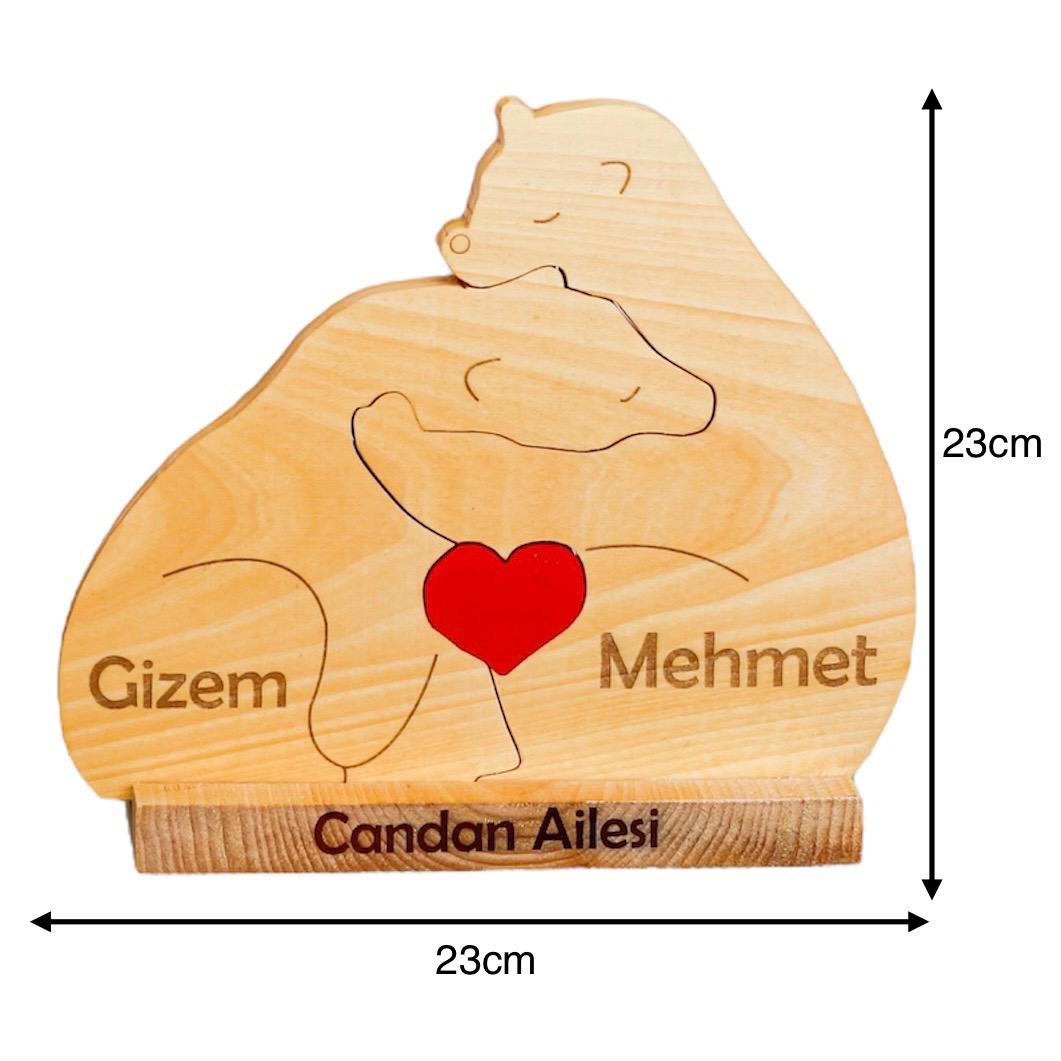Ayıcık Figürlü Puzzle Seti (Sevgili-Karı Koca)