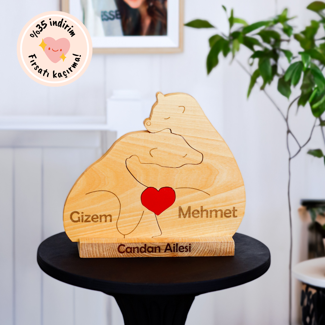 Ayıcık Figürlü Puzzle Seti (Sevgili-Karı Koca)