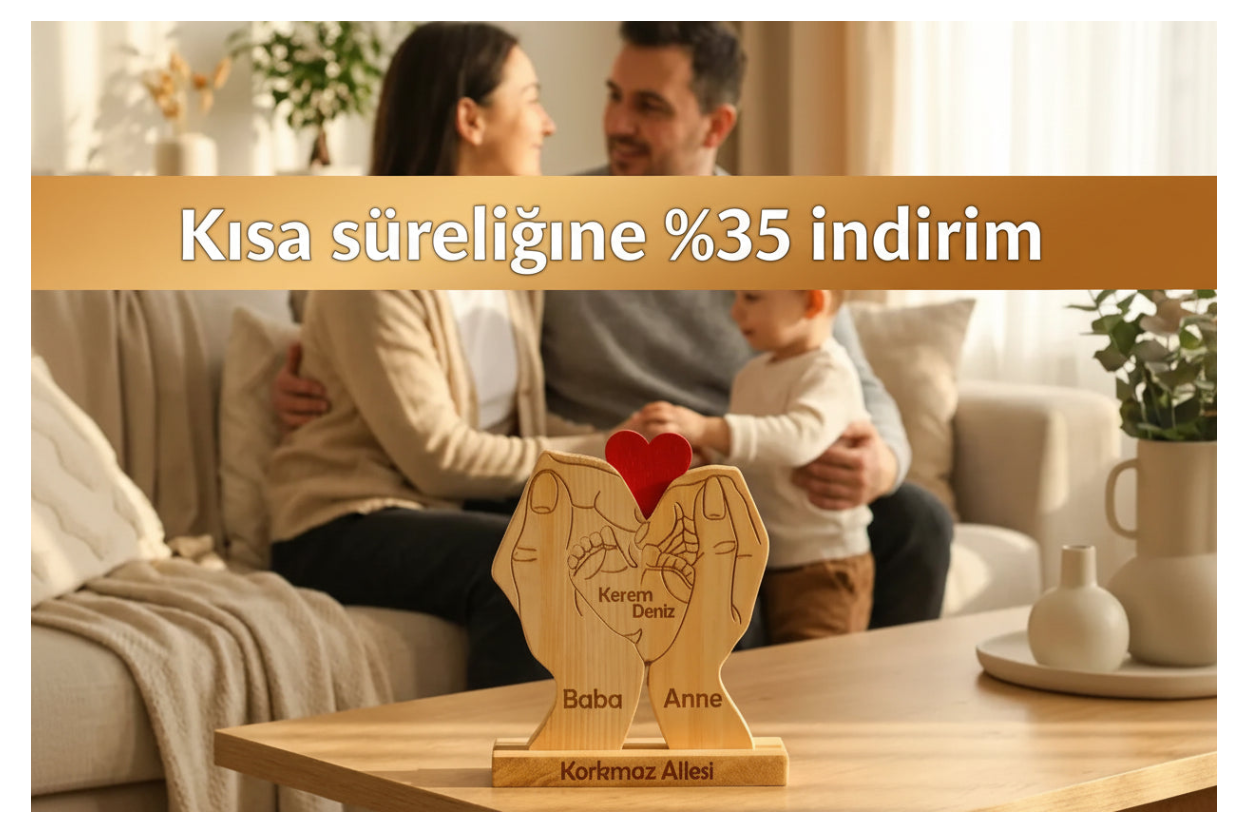 Avuç içi Aile Puzzle Seti (Anne Baba 2 Çocuk)
