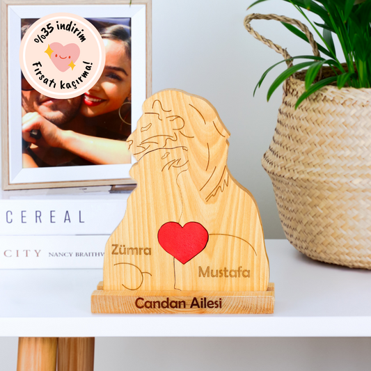 Aslan Figürlü Puzzle Seti (Sevgili- Karı Koca)