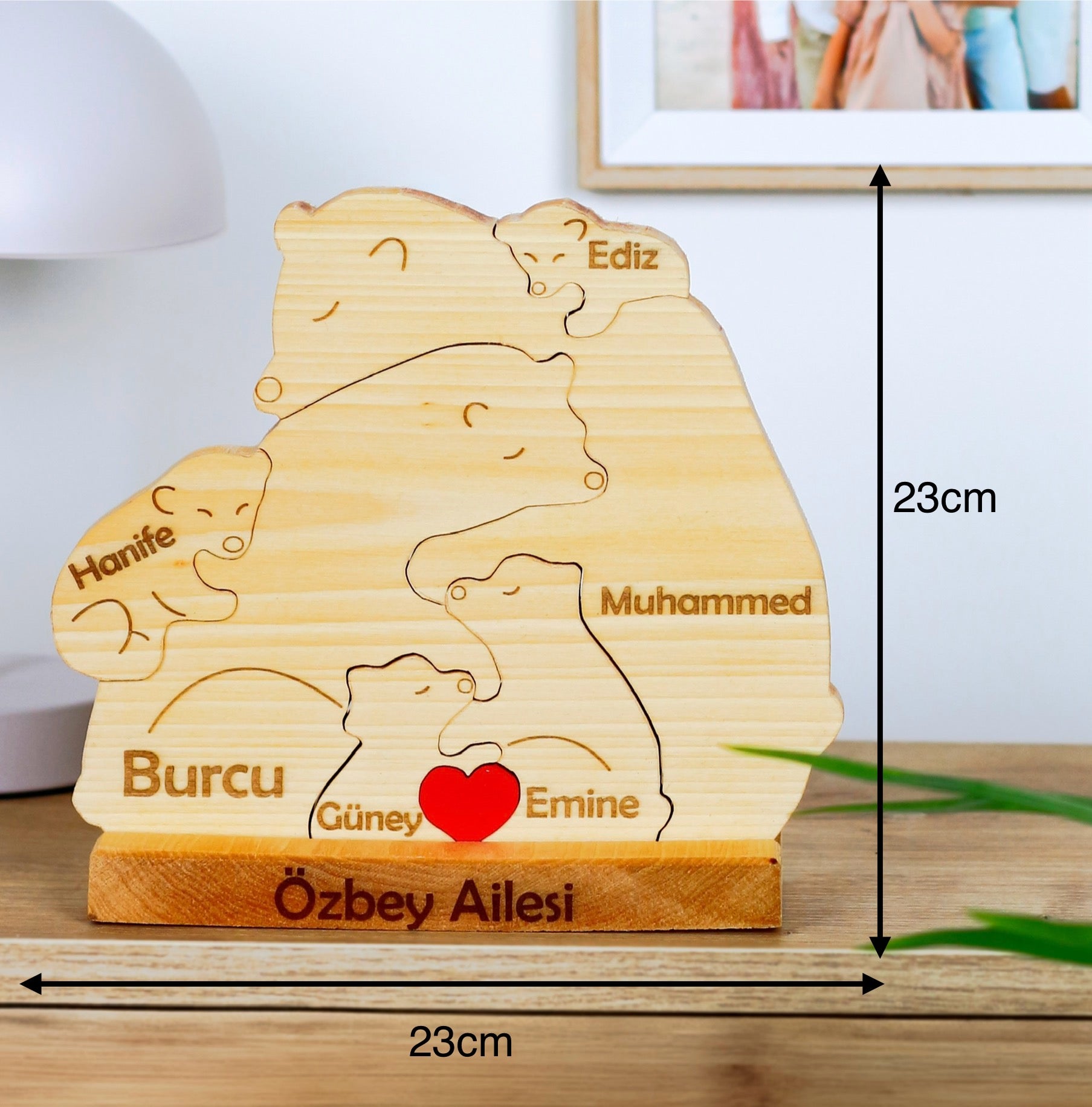 Ayıcık Figürlü Puzzle Seti (Anne Baba 4 Çocuk)