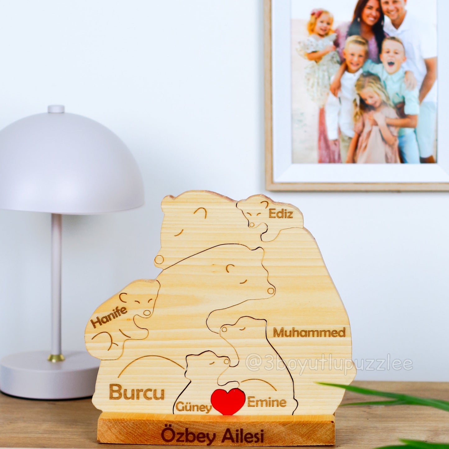 Ayıcık Figürlü Puzzle Seti (Anne Baba 4 Çocuk)