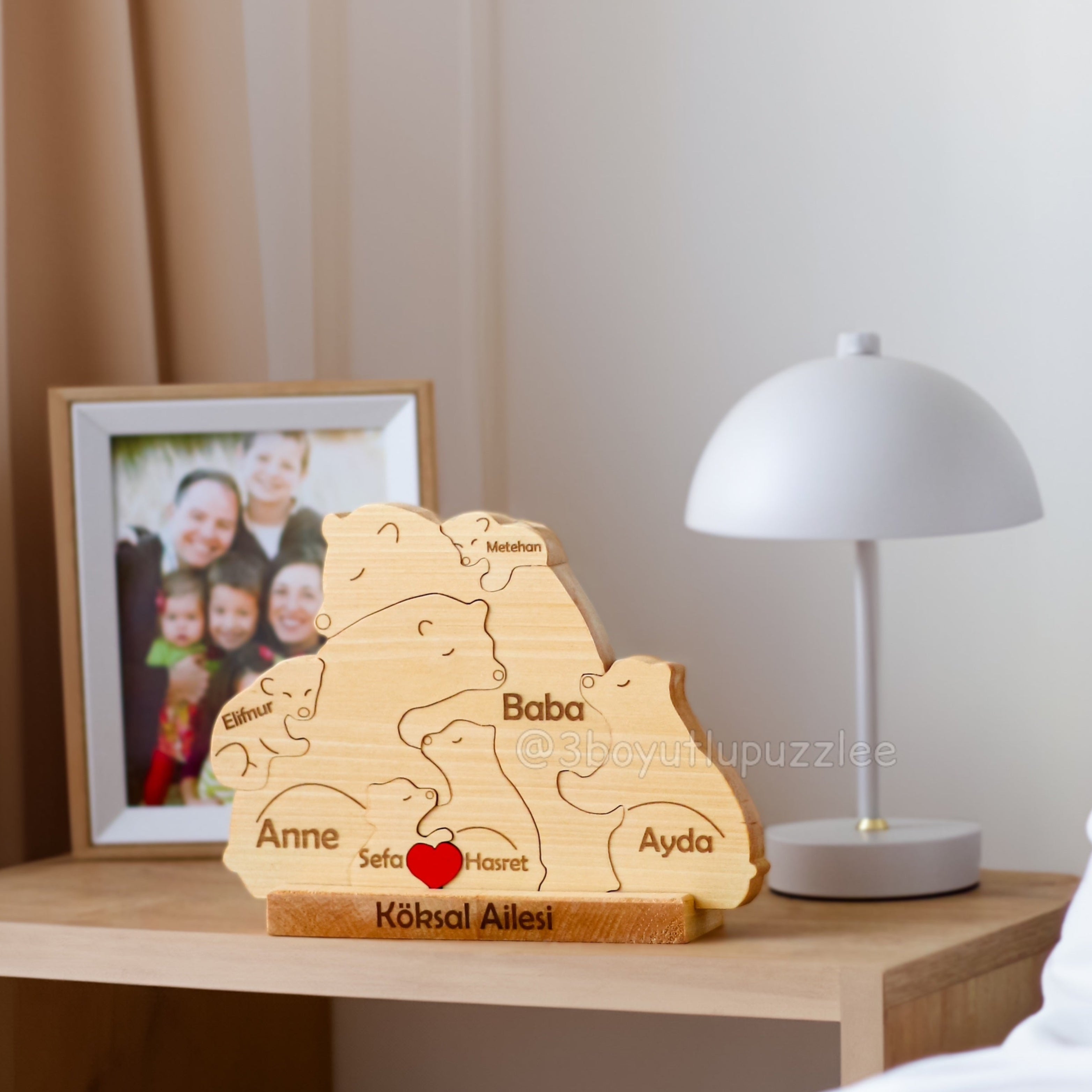 Ayıcık Figürlü Puzzle Seti (Anne Baba 5 Çocuk)
